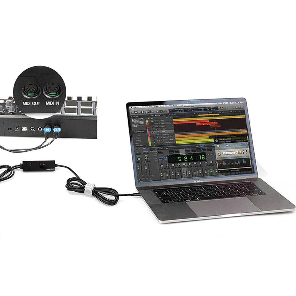 Audio Music Hub - On-The-Go Midi Hub Type-C To Midi