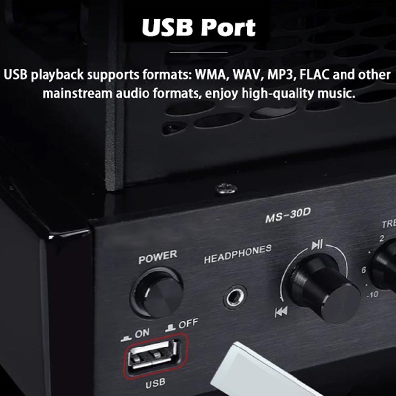 Audio Music In Youtube - HIFI 2.1Ch Vacuum Tube Amp Bluetooth