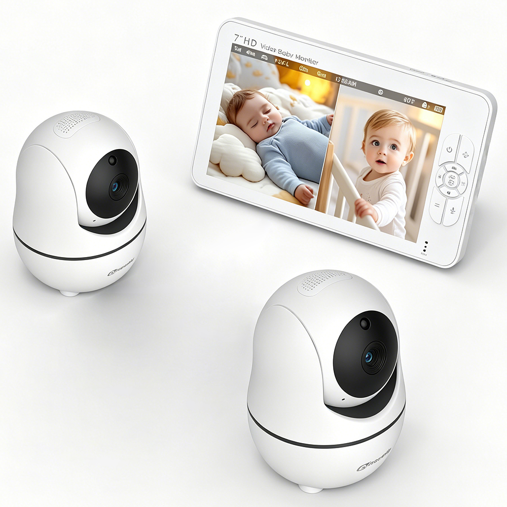 Audio Detect Music - 7 Inch HD Split Screen Baby