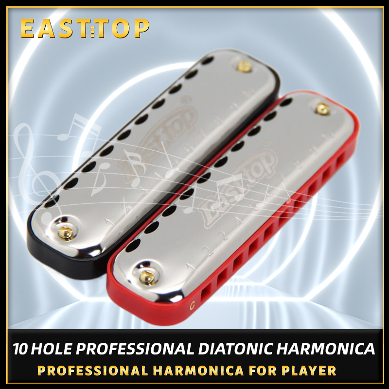 Harmonica 10 Hole - EASTTOP Kèn Harmonica Blues Harp Khóa