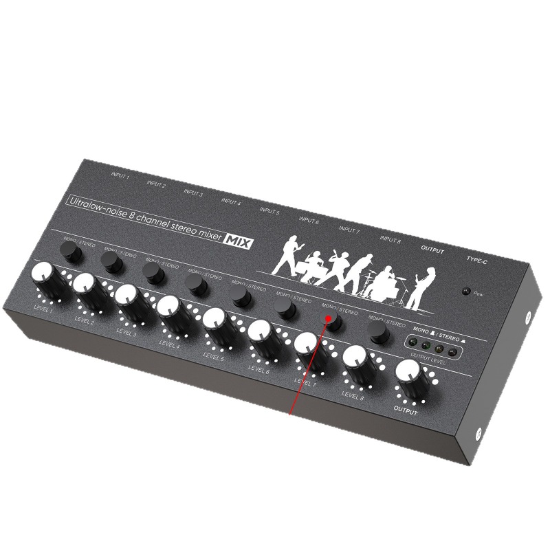 Audio Music Hub - For Six-way Mixer Mini Mixer Musical