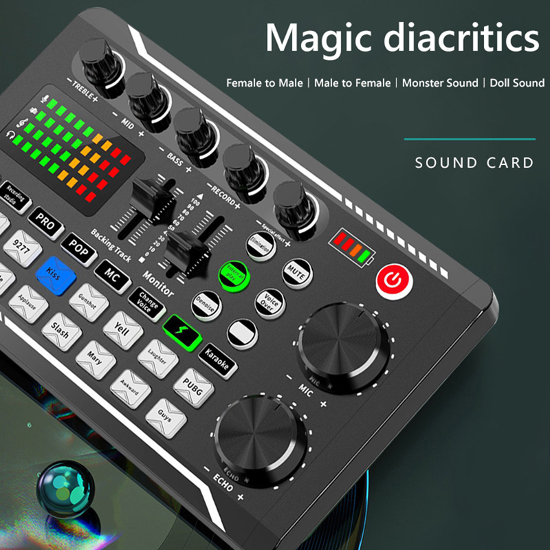 Audio Music Voice Changer - F998 Live Sound Card Audio DJ