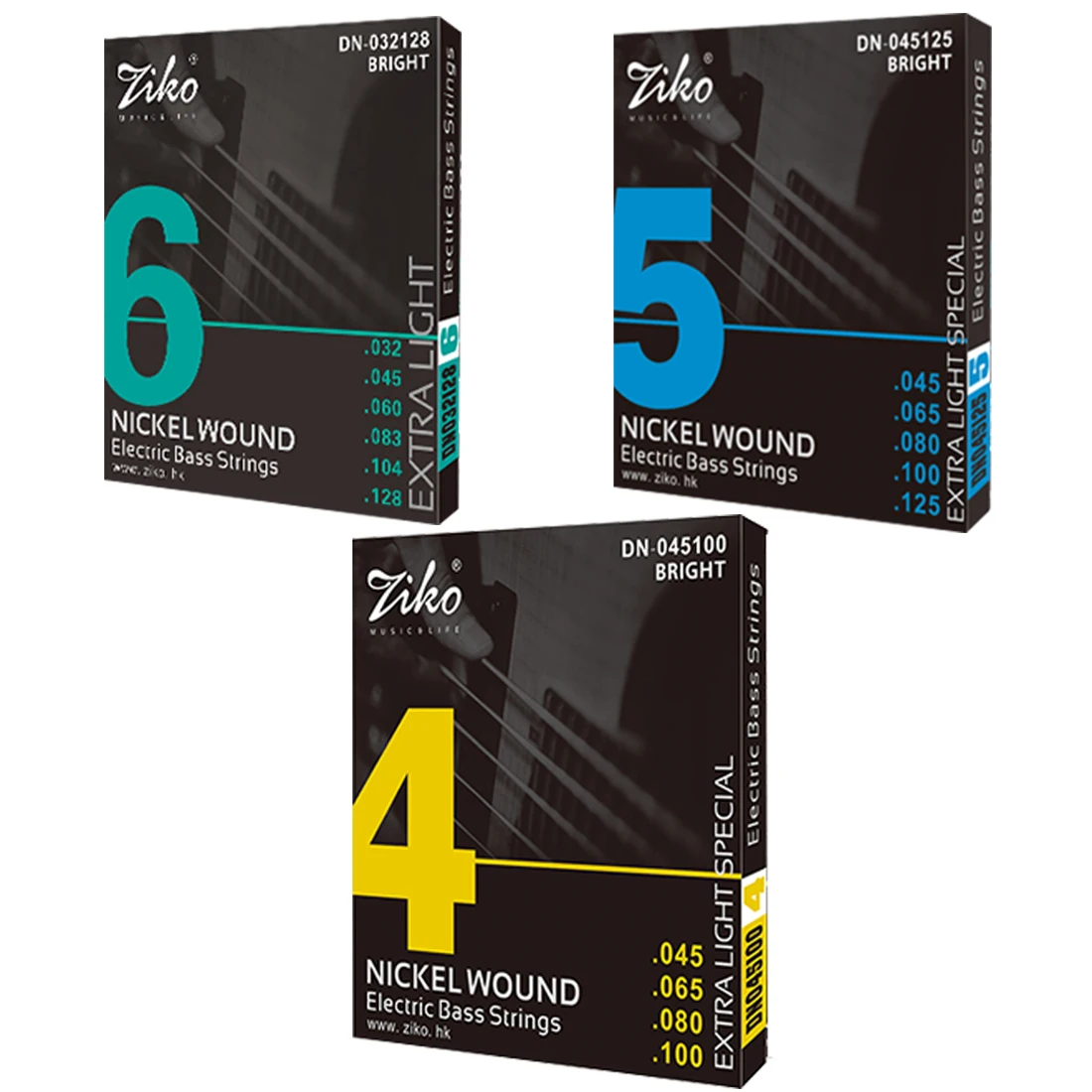 Bass Guitar Strings - ZIKO Electric Bass Strings 4/5/6 String