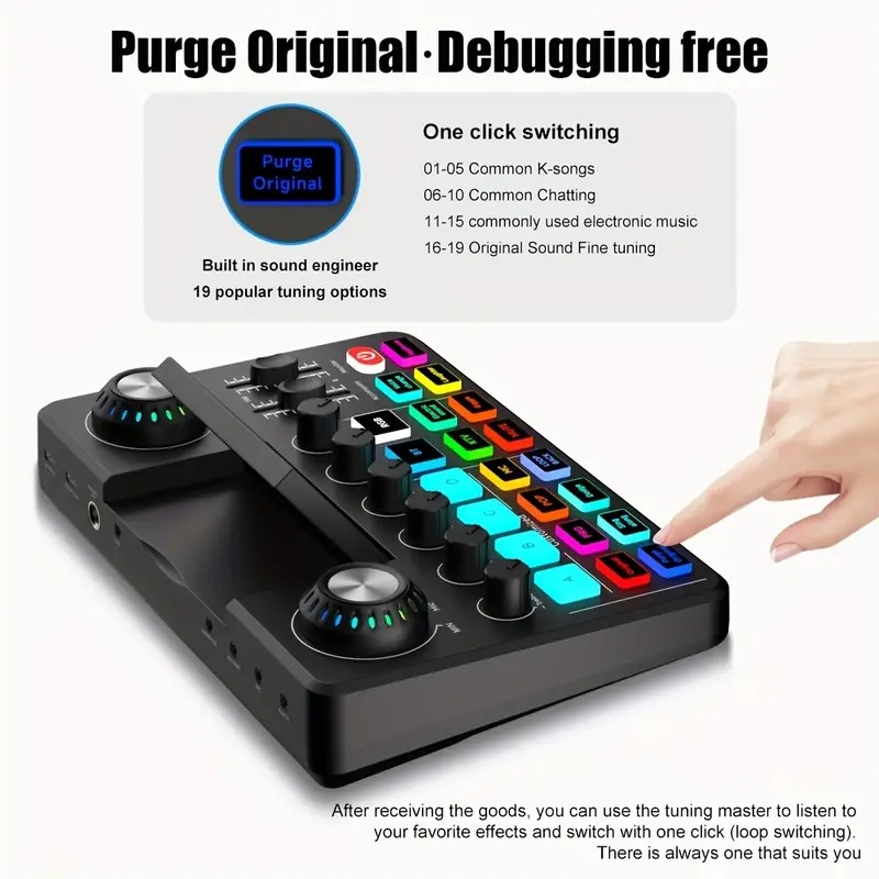 Audio Music Voice Changer - Audio Mixer, Live Sound Card With