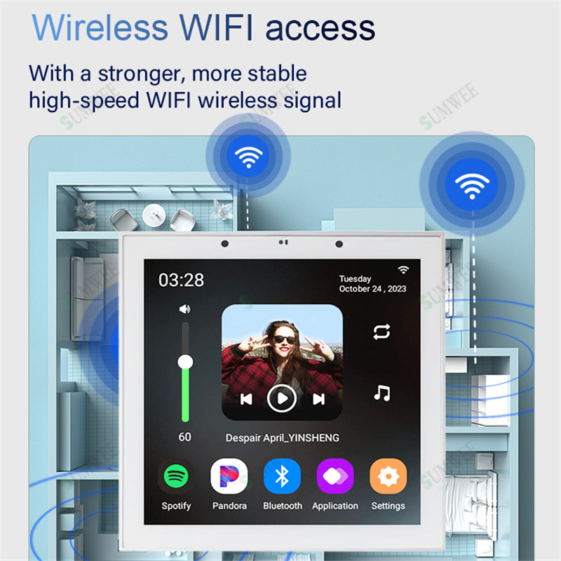4 Inch Android 11 Tuya Smart H - đánh giá và giá Audio Music In Background