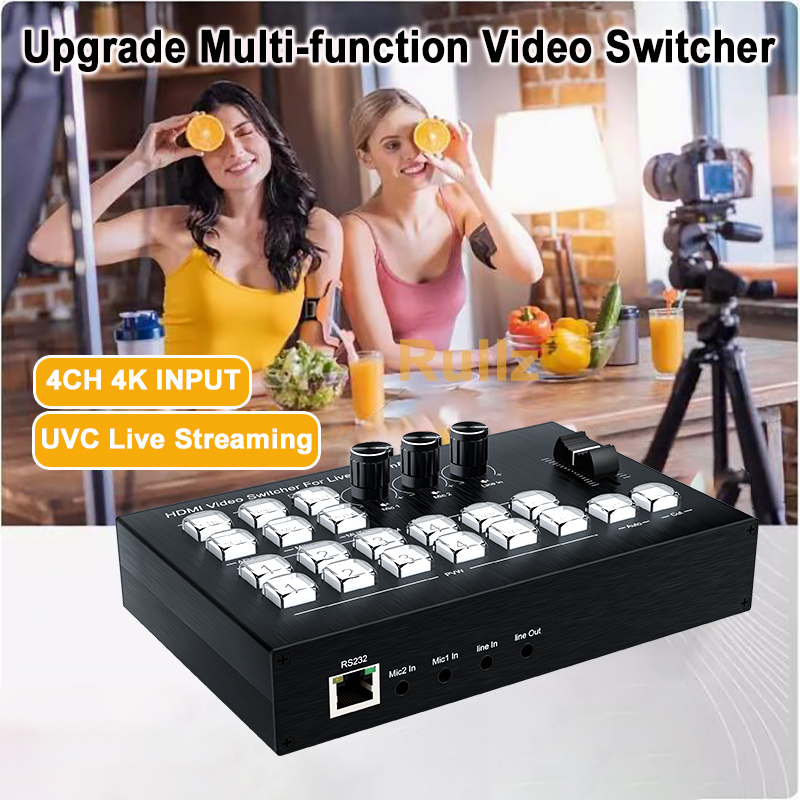 1080P 4 Channel HDMI Video Mix - đánh giá và giá Audio Mixer 4 Channel