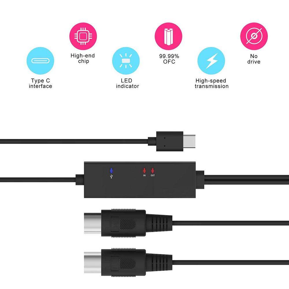 On-The-Go Midi Hub Type-C To M - đánh giá và giá Audio Music Hub
