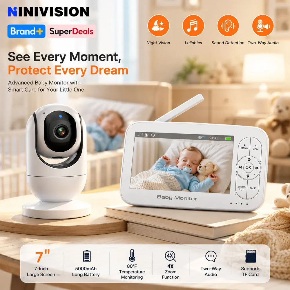 7-Inch 1080P Baby Monitor with - đánh giá và giá Audio Detect Music