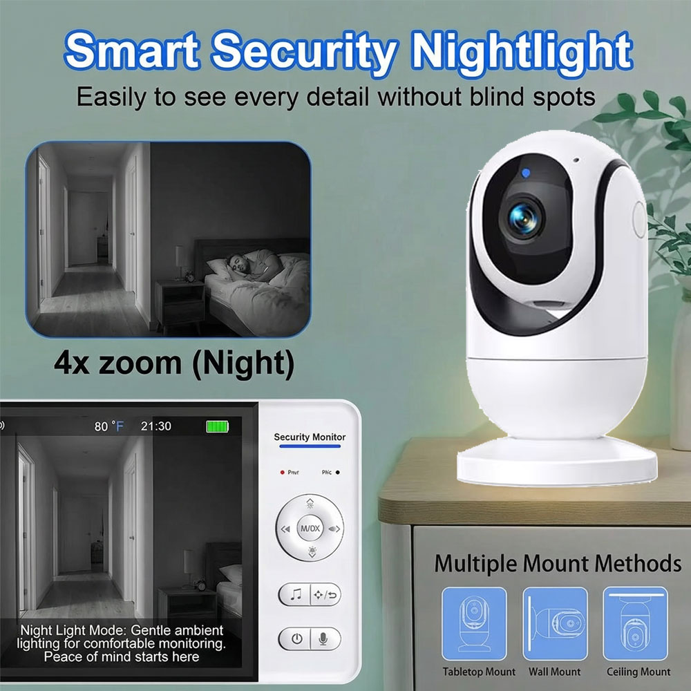 7-Inch 1080P Baby Monitor with - đánh giá và giá Audio Detect Music