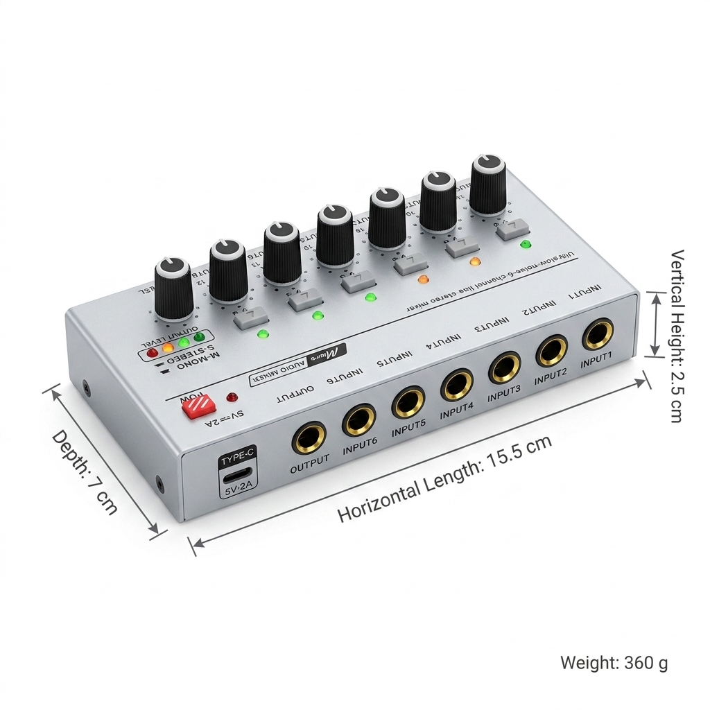 Portable Ultra Low Noise Line  - đánh giá và giá Audio Mixer 4 Channel