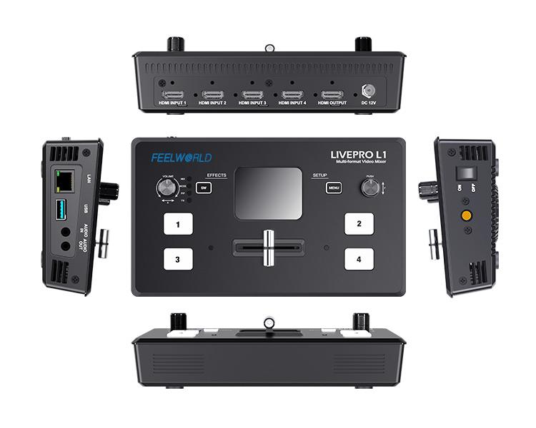 FEELWORLD LIVEPRO L1 V1 4xHDMI - đánh giá và giá Audio Mixer 4 Channel