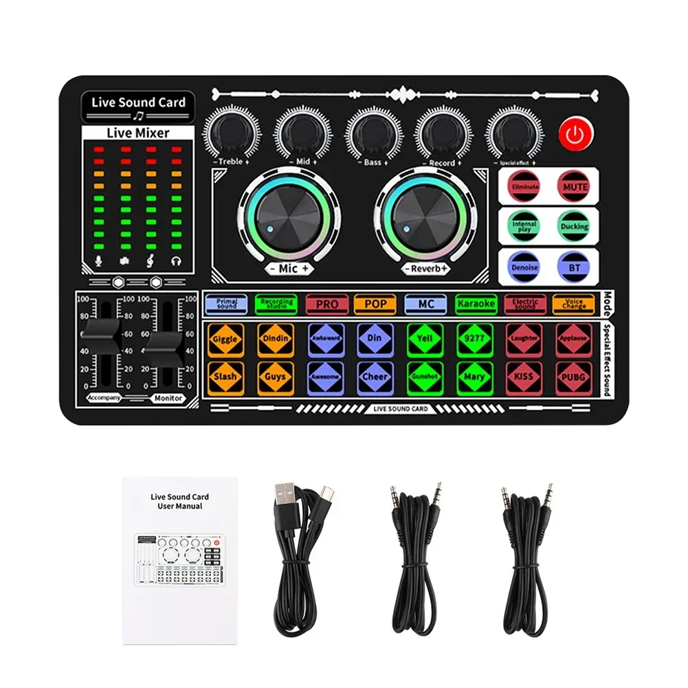 USB Audio Mixer Live Sound Car - đánh giá và giá Audio Music Voice Changer