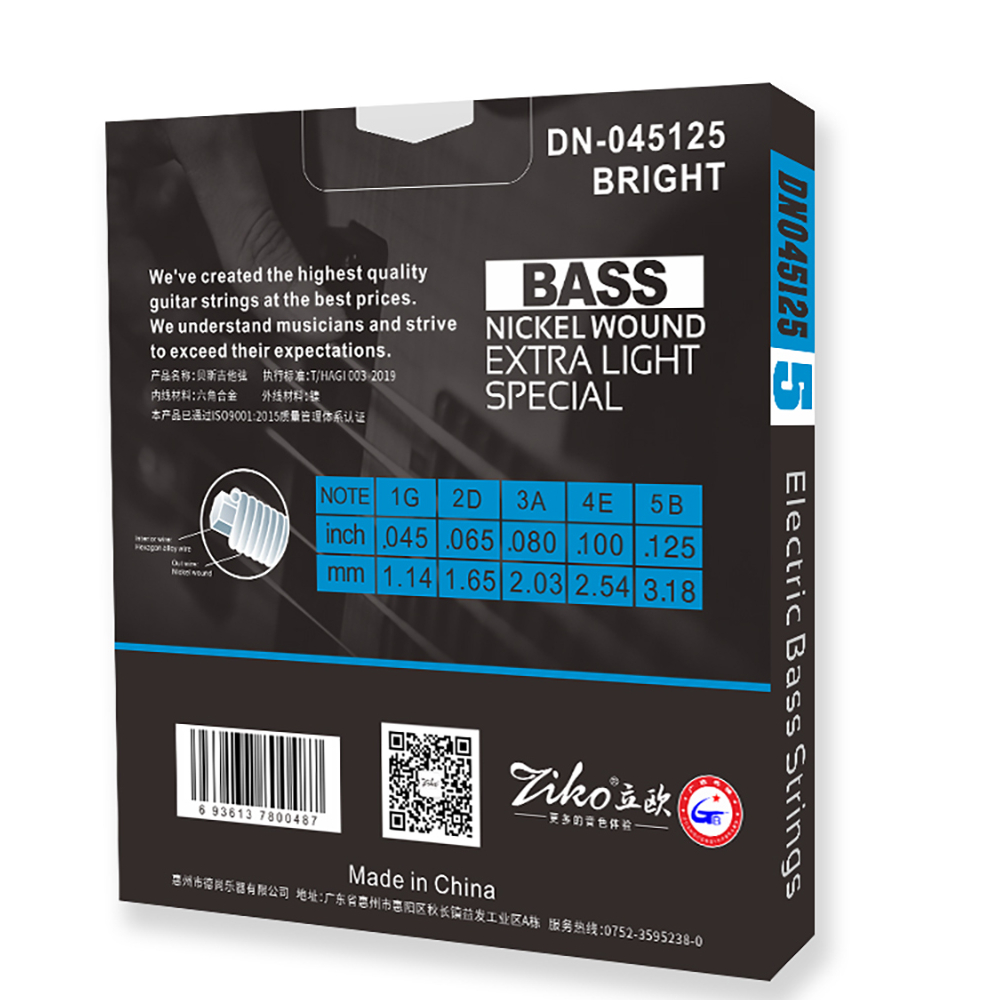 ZIKO Electric Bass Strings 4/5 - đánh giá và giá Bass Guitar Strings