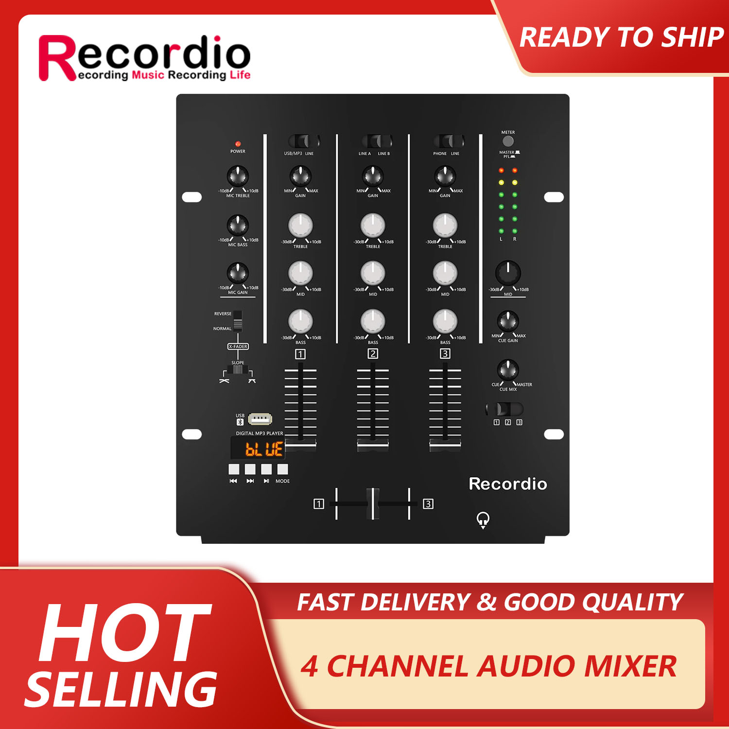 GAX-DM4 OEM  Professional 4-ch - đánh giá và giá Audio Mixer 4 Channel
