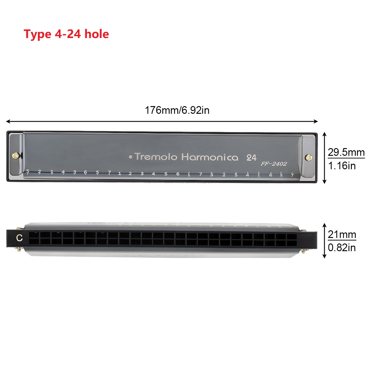 10 Hole 24 Hole Harmonica 8K T - đánh giá và giá Harmonica 10 Hole