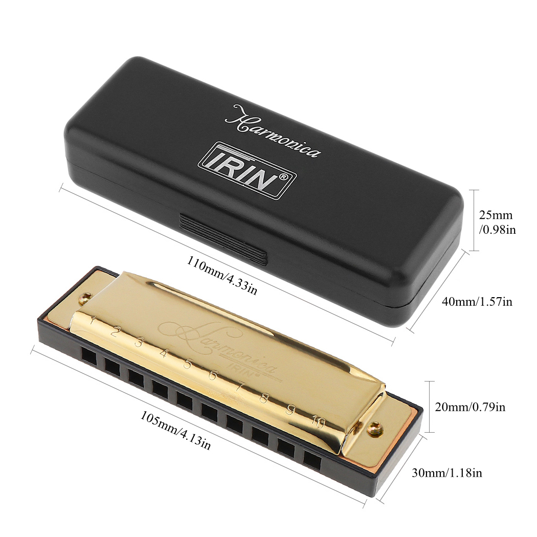 Silver / Gold KeyC 10 Hole 20  - đánh giá và giá Harmonica 10 Hole