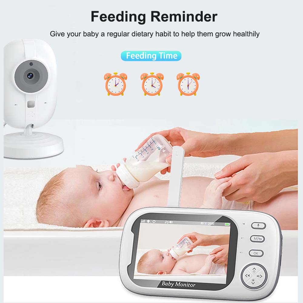 3.5'' Video Baby Monitor 2.4G  - đánh giá và giá Audio Detect Music