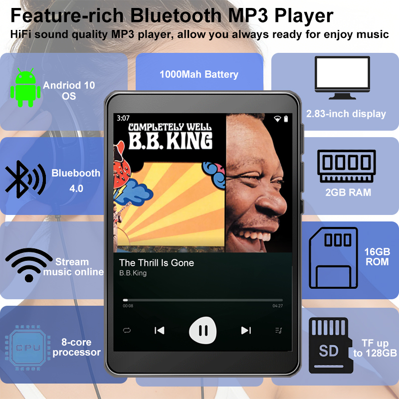 WiFi MP3 Player Andriod 10 Spo - đánh giá và giá Audio Music Download Free