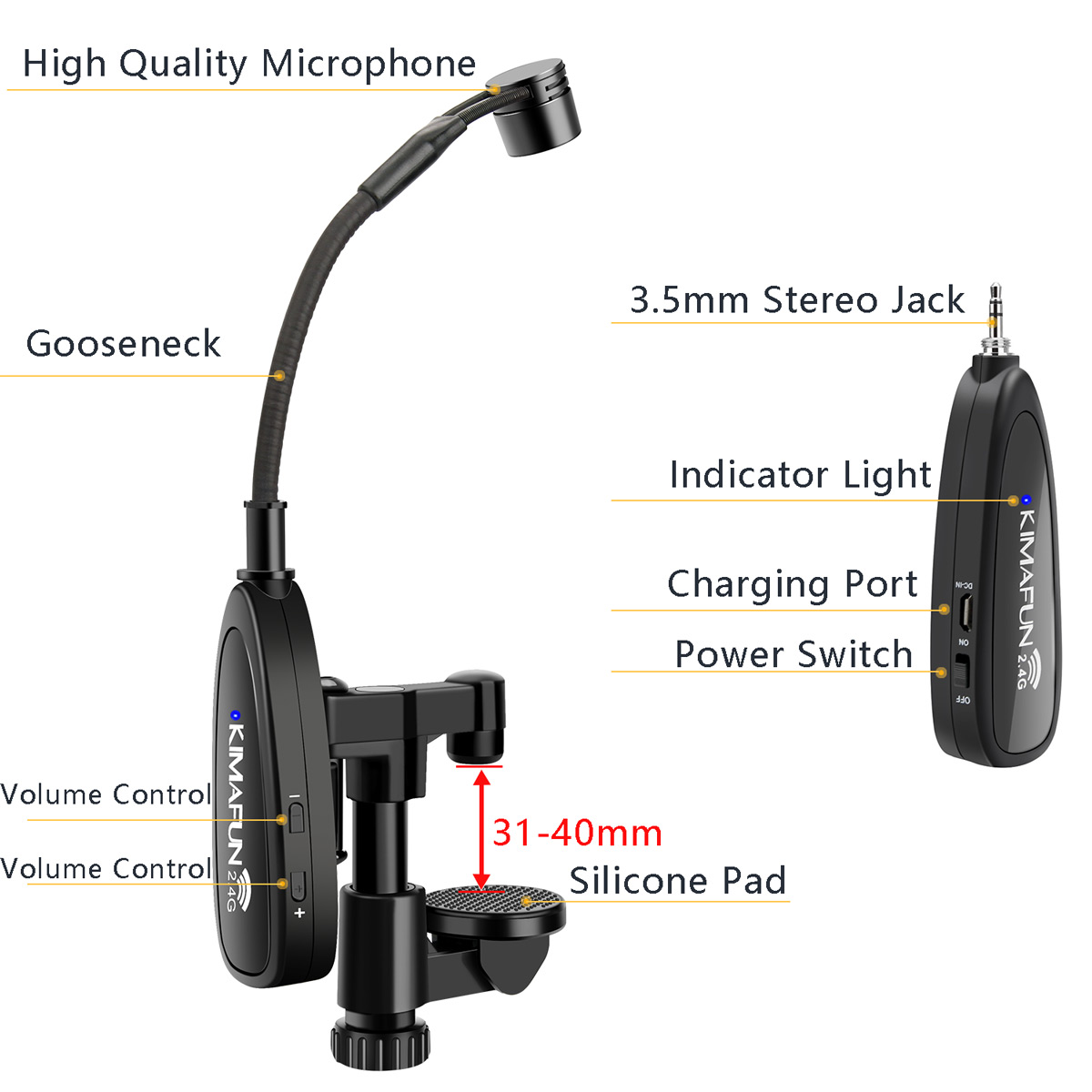Cài Ve Áo KIMAFUN 2.4G Cao Cấp - đánh giá và giá Audio Music In Youtube